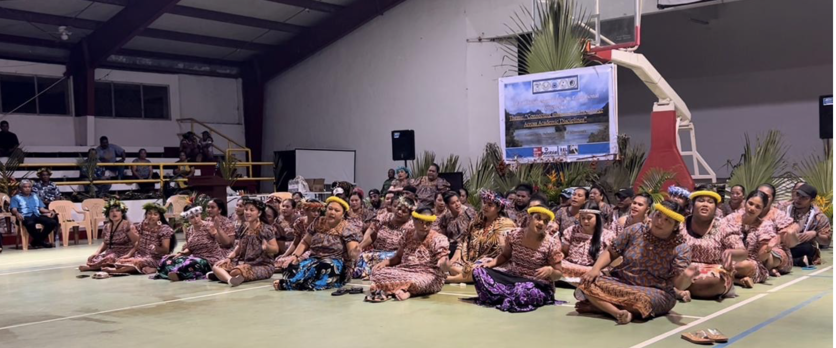 Chuuk State performs several chants for the audience at the closing ceremony of the 2023 MTEC in Kosrae, FSM.